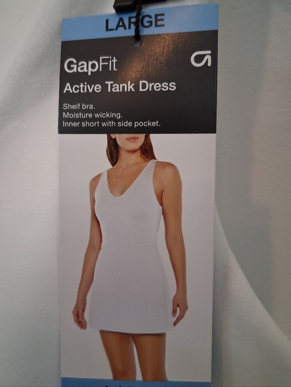 GAP White Sleeveless V-Neck Active Dress - Picture 6 of 11